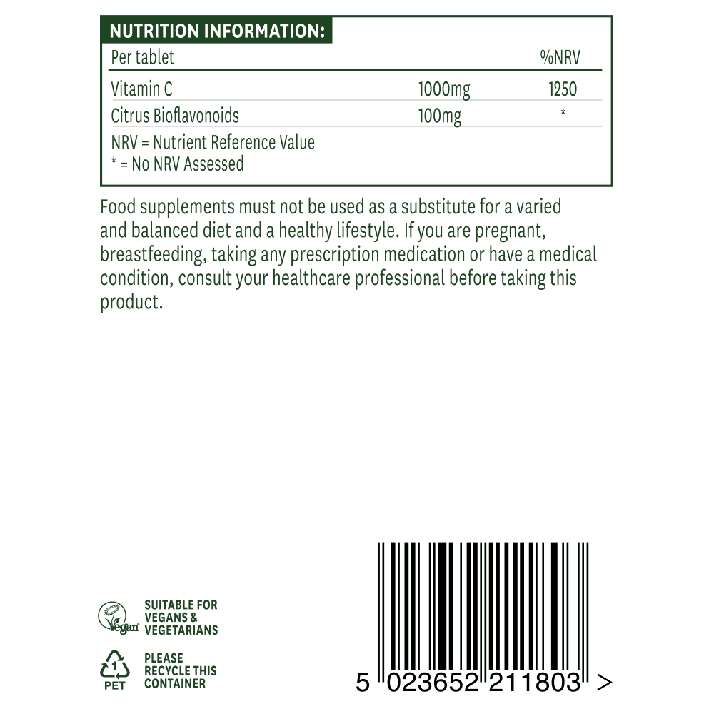 Vitamin C with extended release (Vitamin C Time Release) 1000mg 90 tablets NaturesAid