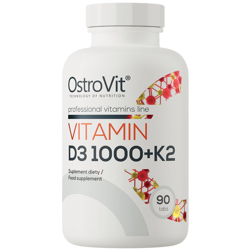 Vitaminas D3 1000 IU + K2 50 mcg 90 tabletės