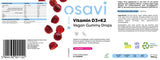 Vitamina D3 400 IU + K2 75 McG | Gotas de goma vegana - 60 dulces