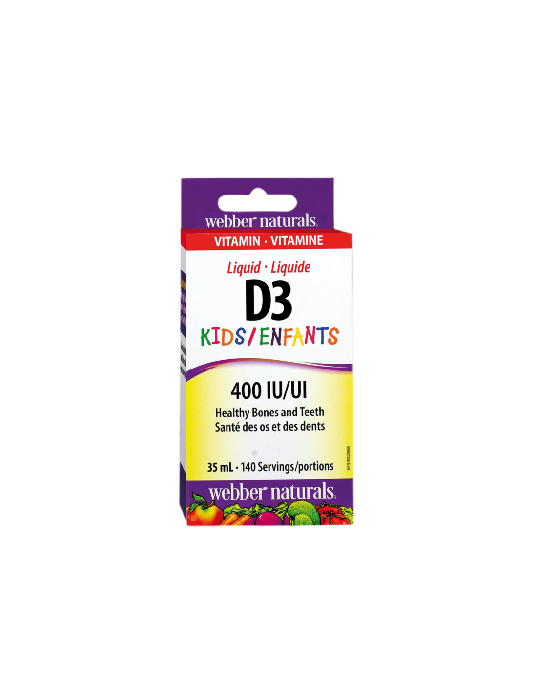 Vitamine D3 Kids/ Vitamine D3 voor kinderen 400 IU x 35 ml/ 140 doses