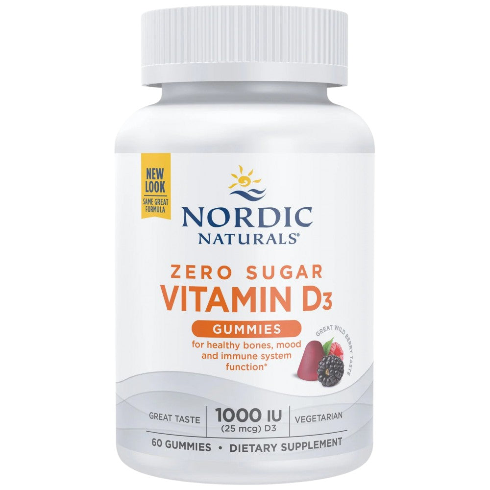 Vitaminas D3 nulis cukraus 1000 TV - 60 guminių