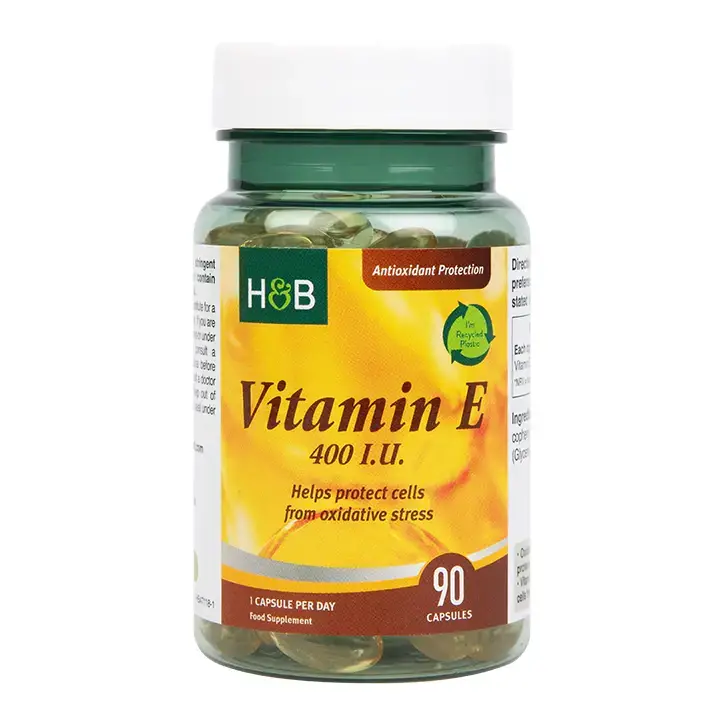 Vitaminas E (vitaminas E) 400 I.U. 90 „Holland & Barrett“ kapsulės