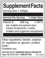 Vitamina E mixta 400 UI - 100 cápsulas de gel
