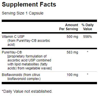 Pureway-C 500 mg with Bioflavonoids 90 capsules