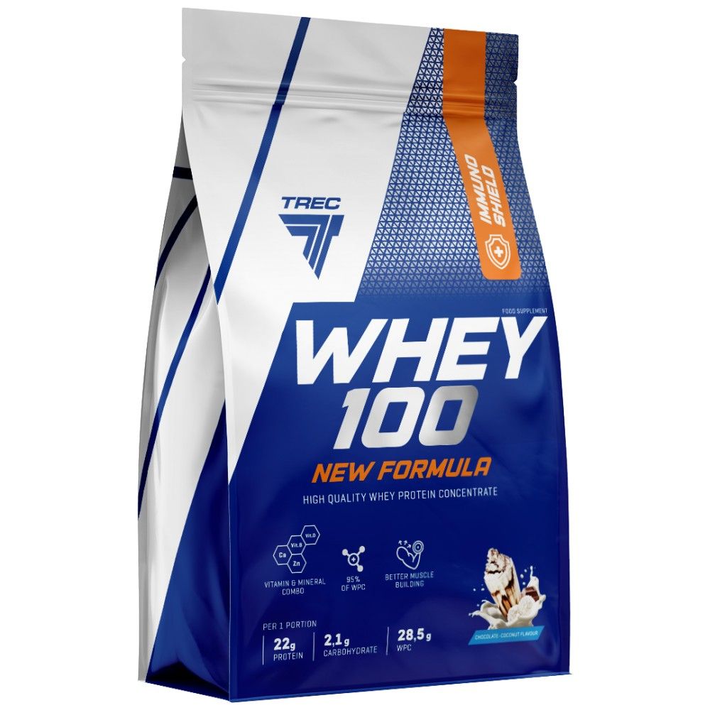 Whey 100 | Proteína de soro de leite de alta qualidade Concentra -se com blindagem imuno - 700 gramas