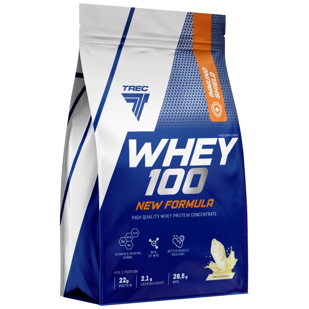 Whey 100 | Proteína de soro de leite de alta qualidade Concentra -se com blindagem imuno - 700 gramas