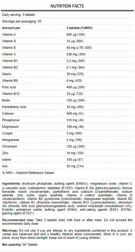 CORE Vita / Premium Multivitamin Formula - 90 Таблетки - Feel You