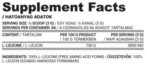 L-Leucine Powder | 100% Pure Leucine - 200 грама - Feel You