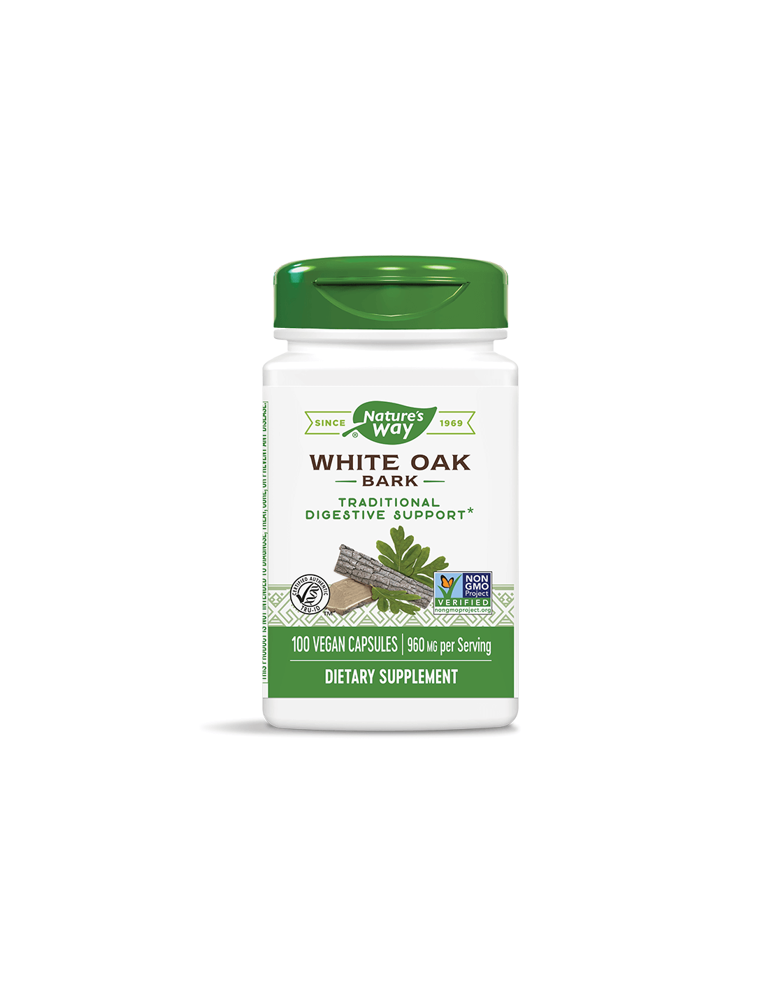 White Oak Bark 480 mg x 100 capsules Nature's Way