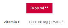 Tiro de vitamina C 2000 - 100 ml