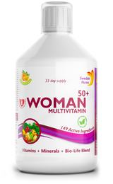 Fraen 50+ Multivitaminins fir Fraen mat Kollagen 1497 mg - 149 Active Zutaten / 500 ml /