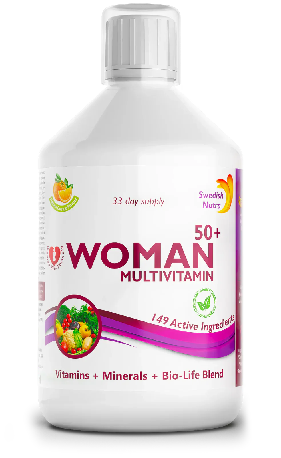 Fraen 50+ Multivitaminins fir Fraen mat Kollagen 1497 mg - 149 Active Zutaten / 500 ml /