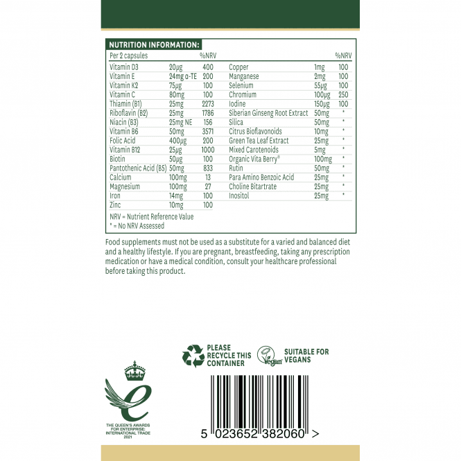 Women's Multi-Vitamins & Minerals 60 capsules NaturesAid