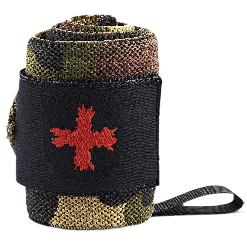 Picada / pulso de polegar / linha vermelha - camuflagem verde