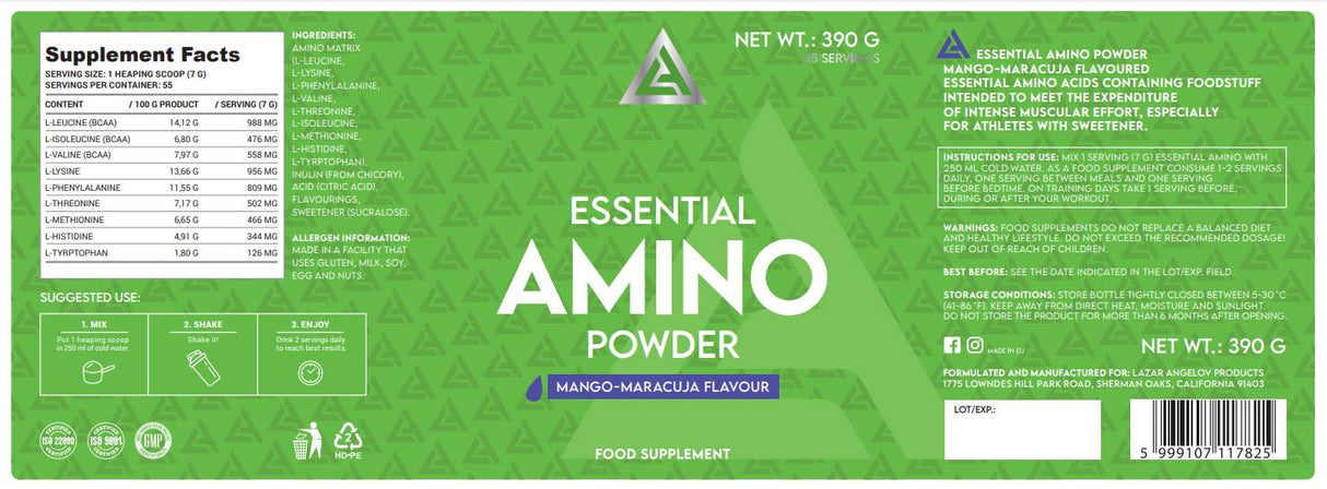 LA Essential Amino Powder | EAA - 390 грама - Feel You