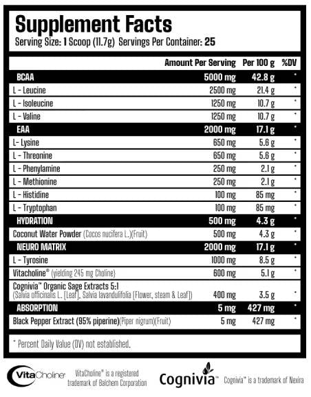 X Neuro | EAA, BCAA & NOTROPIC - 292.5 gram