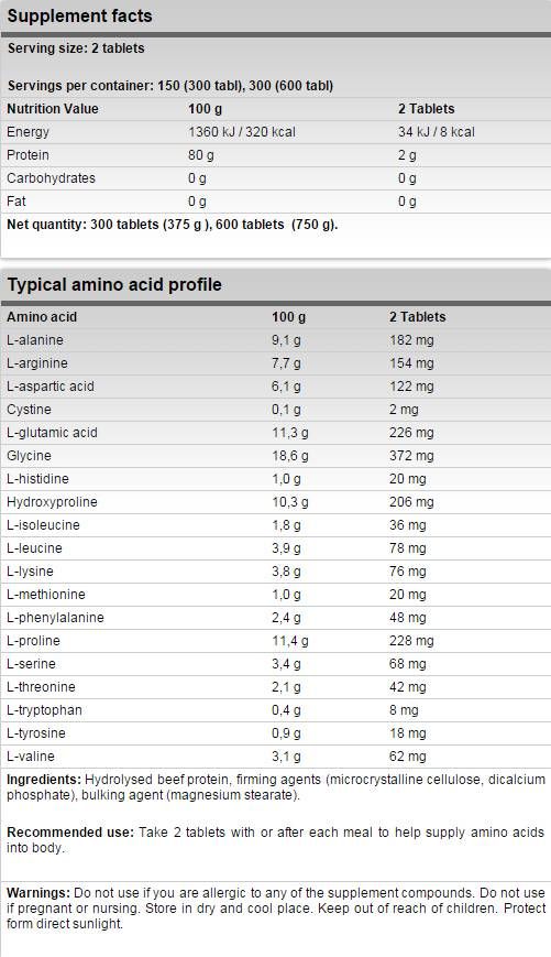 Xtreme Beef Amino - 300 Tablets