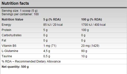 Xtreme glutamin - 500 gramů