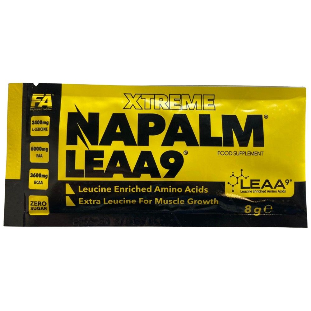 Xtreme Napalm Leaa 9 | Wzbogacone leucyną niezbędne aminokwasy - 8 gramów