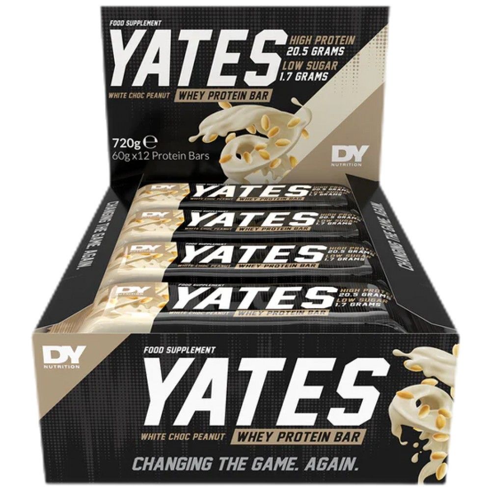 Yates Whey Protein Bar | Žádný cukr - 12 x 60 gramů