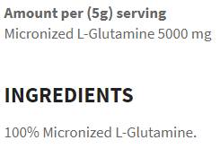 L -glutamine polvo - 500 gramos