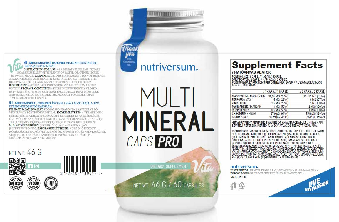 MultiMineral Caps Pro - 60 капсули - Feel You