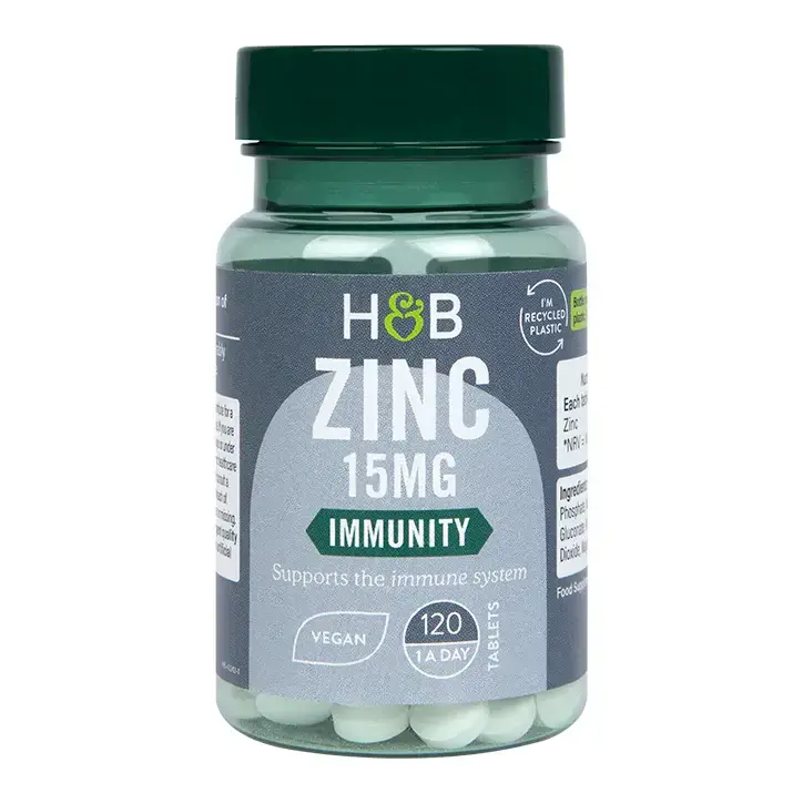 Zinco (zinco) 15mg 120 comprimidos veganos Holanda e Barrett