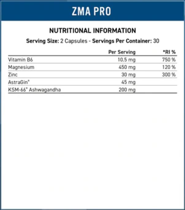 ZMA-Pro | with KSM-66® Ashwagandha Extract - 60 capsules