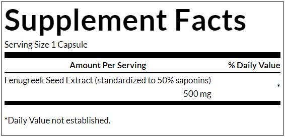 Fenugreek Extrakt 500 mg - 90 Kapselen