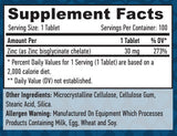 Zinc Bisglycinate 30mg / 100 Tabs