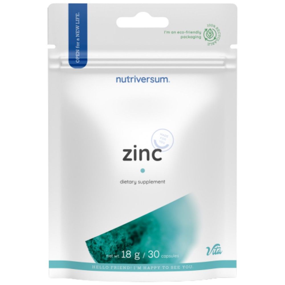 Capas de zinc | 25 mg de óxido de zinc - 30 cápsulas