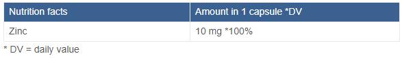 Cinko chelated 10 mg - 120 kapsulės