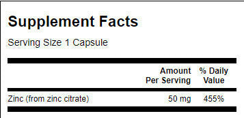 Zinz citratas 50 mg. / 60 spąstų - 0