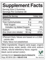 Zinc gumien | Elderberry - 60 chewable Pëllen