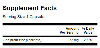 Zinz pitinate Kierper prifend Formen 22mg. / 60 Fallen. - 0 Nuër