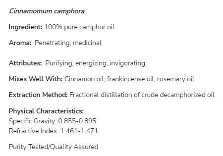 Camphor Oil | 100% Pure Cinnamomum Camphora - 30 мл - Feel You