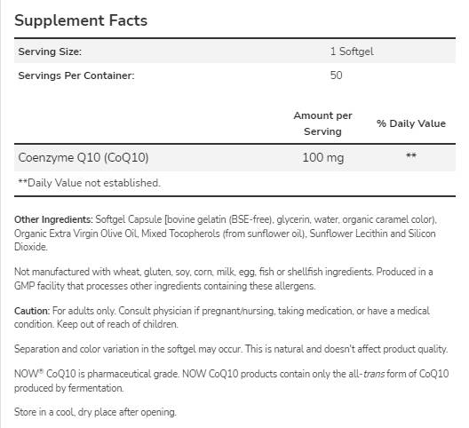 Coq10 100 mg - 150 gelio kapsulės