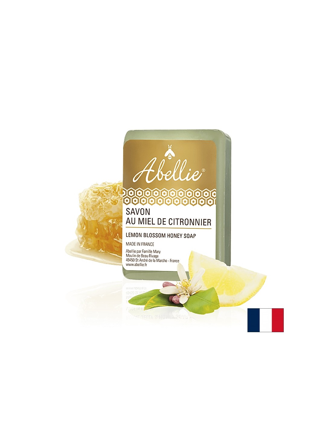 Sapone da miele a fiore di limone - Abellie Savon Au Miel de Citronnier, 100 g