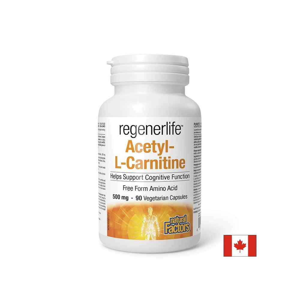 Acetyl-L-Carnitine Regenerlife™ - Energy, concentration and metabolic support, 90 capsules