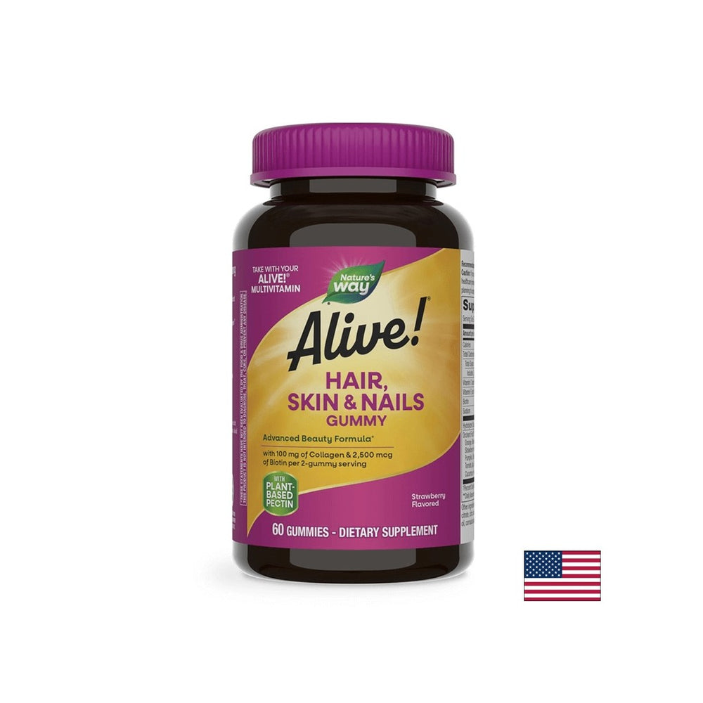 Alive! Hair, Skin and Nails Premium Formula - 60 gummies