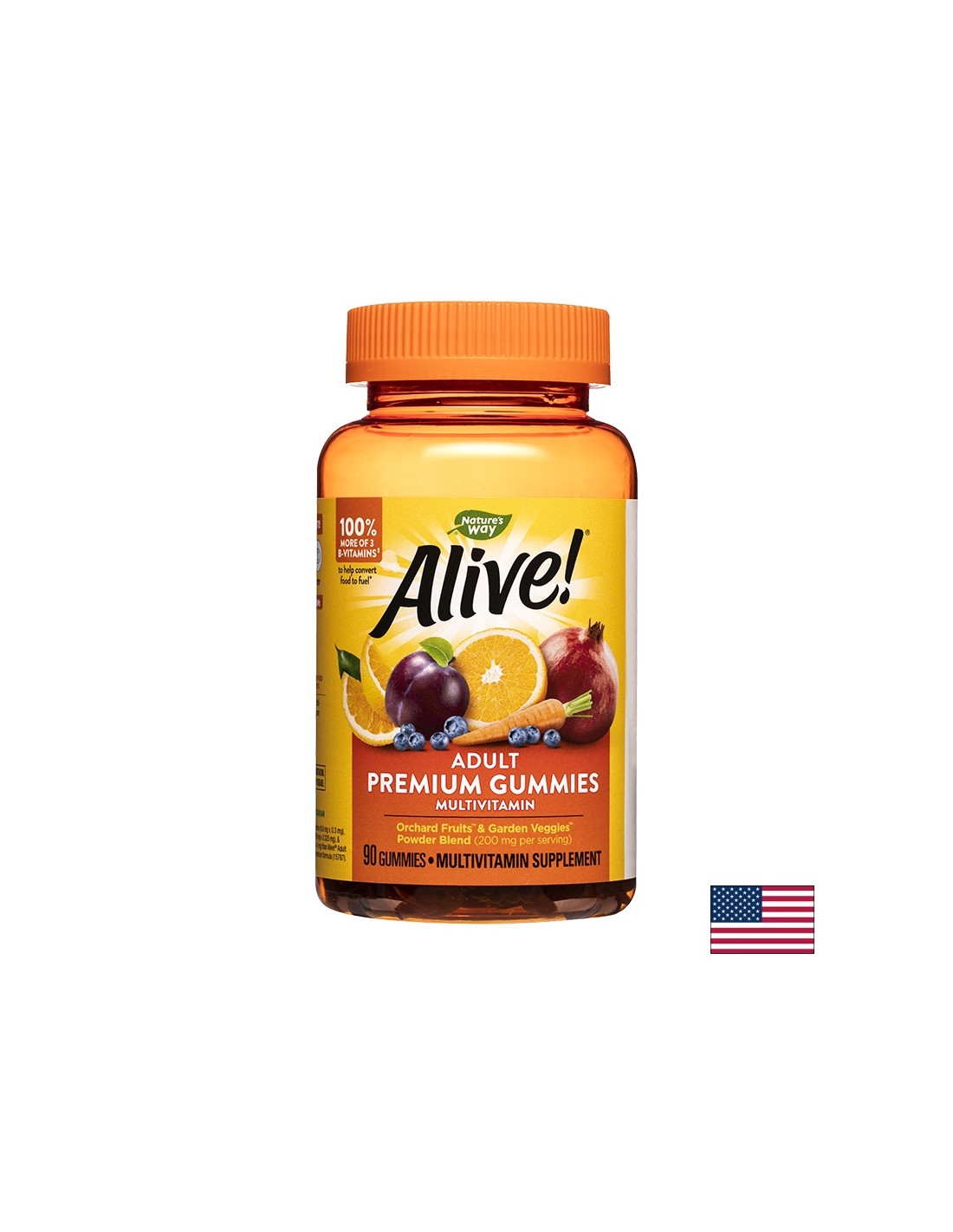 Alive! Adult Premium Gummies Multivitamin / Alive! Nature's Way Premium Multivitamin for Adults, 90 Softgels