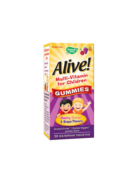 Alive! Multi-Vitamin for Children Gummies / Алайв! Мултивитамини за деца, 30 желирани таблетки Nature’s Way - Feel You