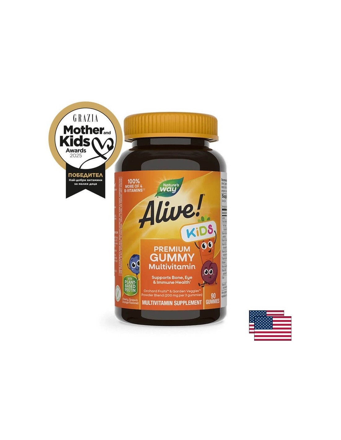 <tc>Alive</tc>! - <tc>Alive</tc>! Nature's Way Premium Multiwitamina dla dzieci, 90 kapsułek miękkich