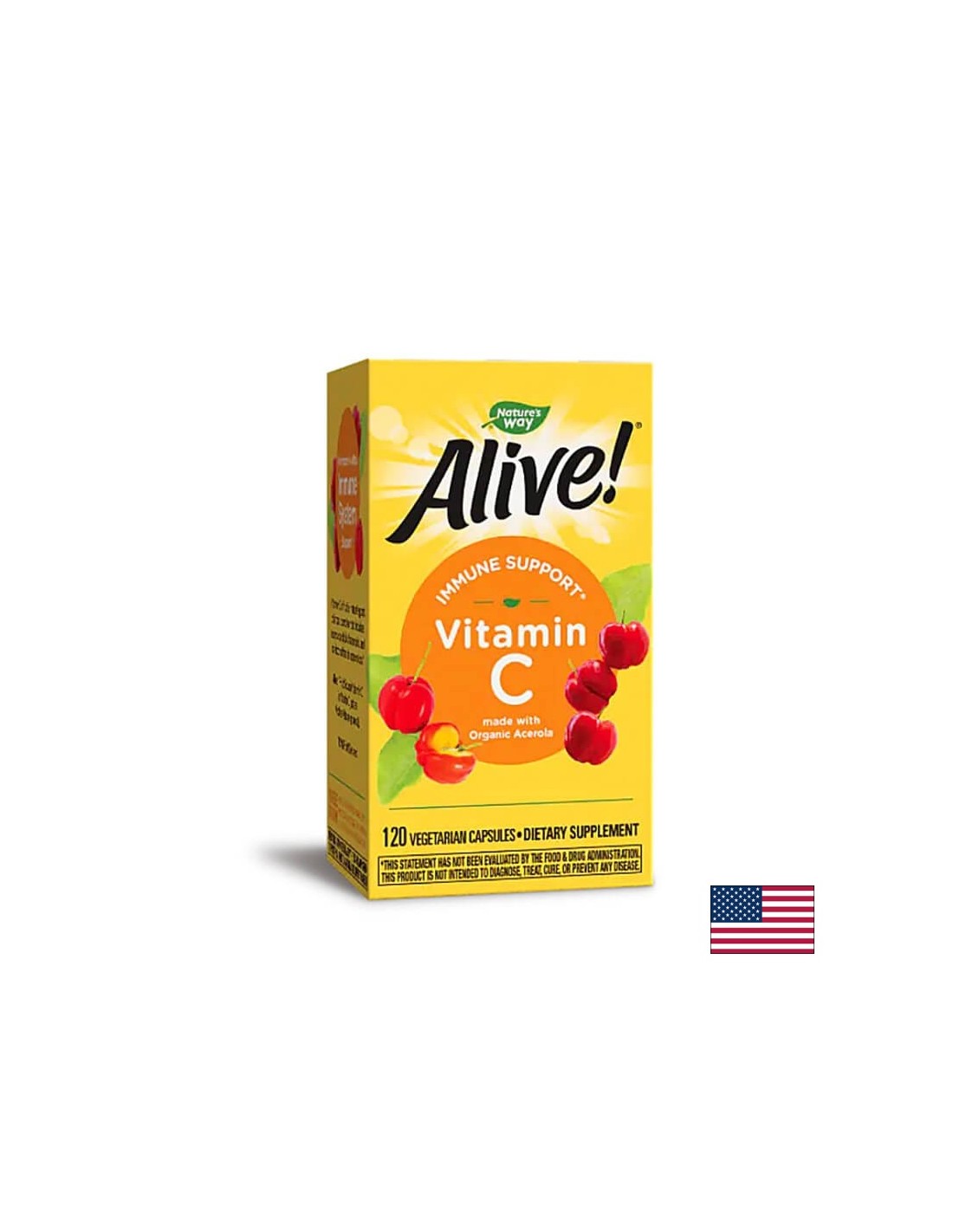 Alive! Vitamin C / Alive! Vitamin C (from acerola organic), 120 capsules Nature's Way