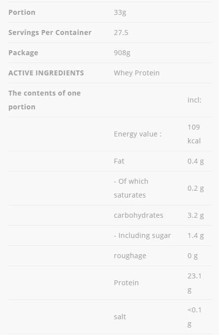 Proteína de soro de leite - 908 gramas