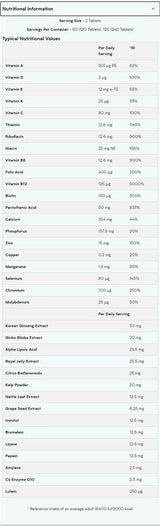 Alfa -mehed super multi -vitamiin - 120 tabletti