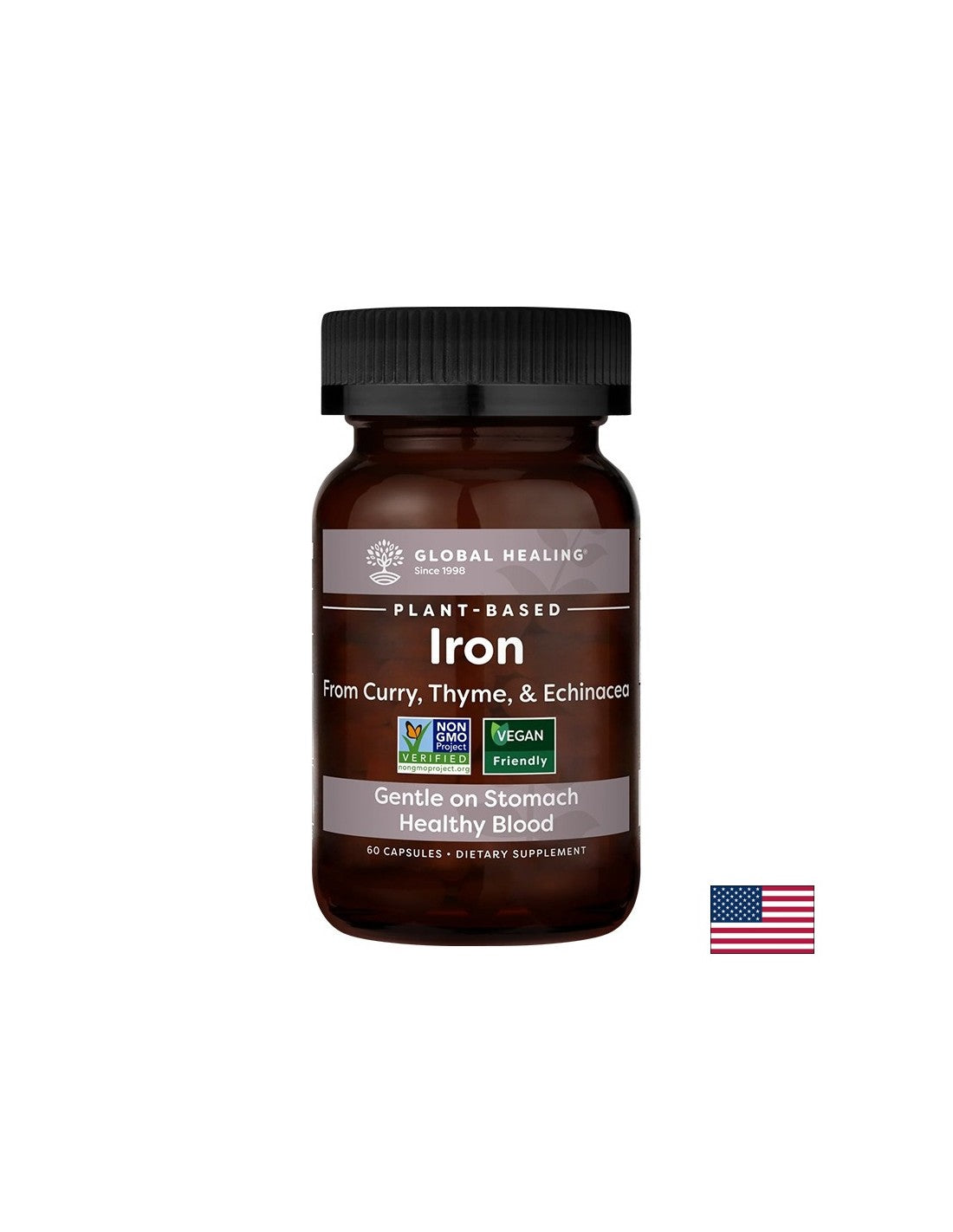 Anemia - ferro vegano (da curry, timo ed echinacea), 60 capsule