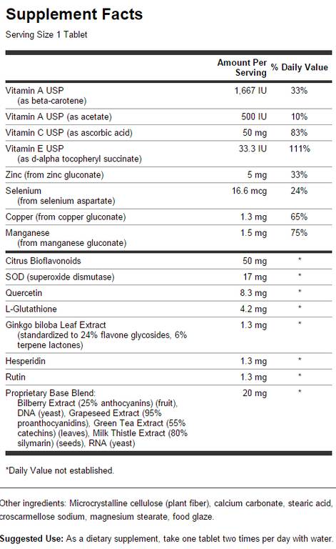 High Potency Antioxidant 270 Tablets