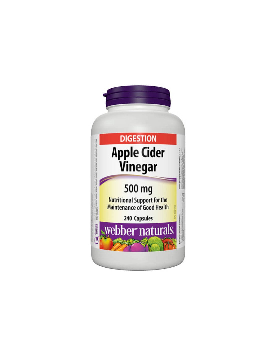 Apple Cider Vinegar - Ябълков оцет, 500 mg,  240 капсули - Feel You