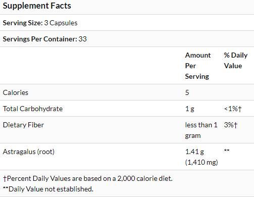 Astragalus 470 mg - 100 capsules